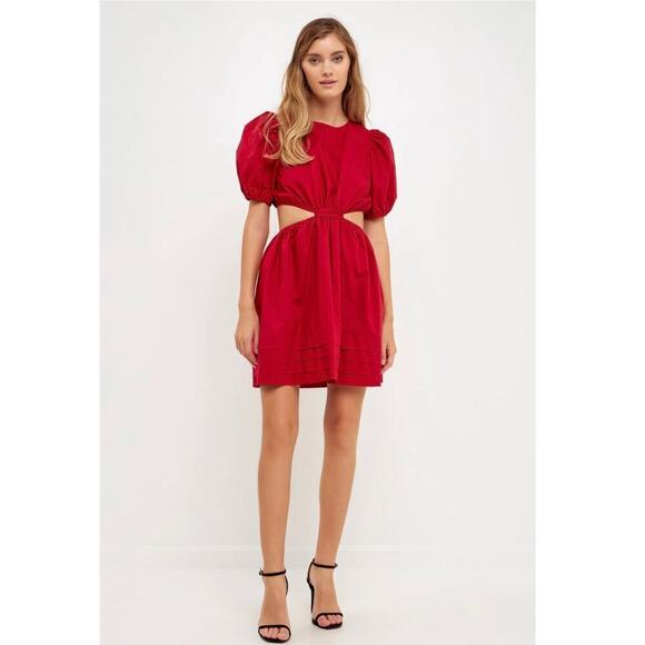 Anthropologie ENGLISH FACTORY Pleats with Cut-out Detail Mini Dress, Siz… - Picture 1 of 12